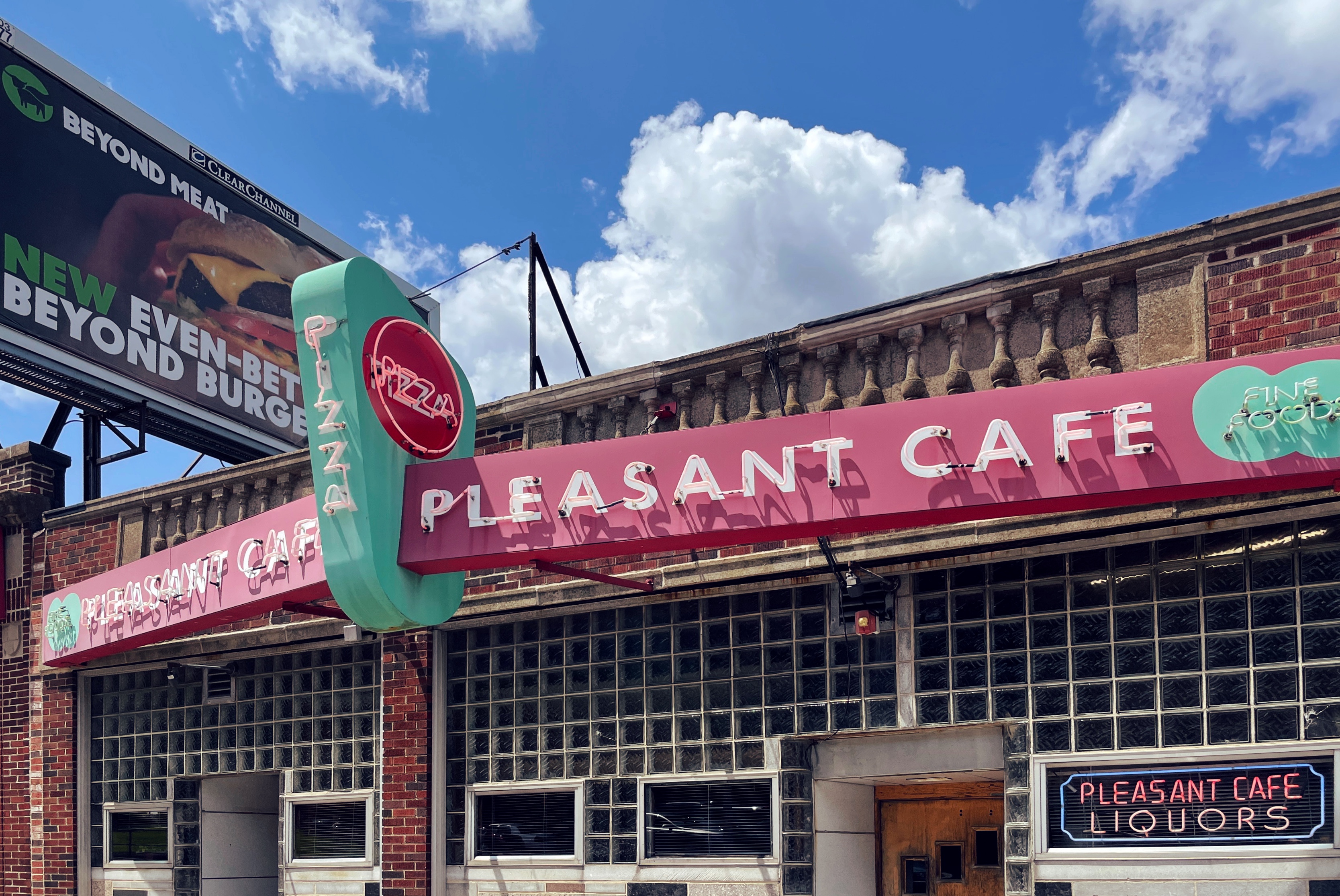 Facade of Pleasant Cafe in Roslindale 