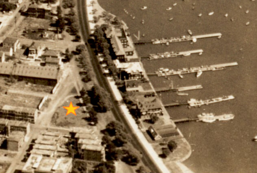 Detail from a 1925 aerial image of Southie