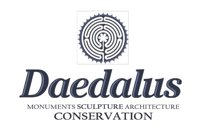 Daedalus Art Conservation logo -- a mindfulness maze above the company name.