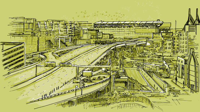 Illustration of Boston Elevated Highway